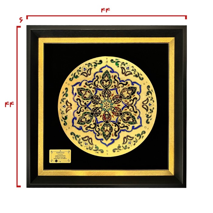 تابلو بشقاب ورق طلا سری روجا طرح 11