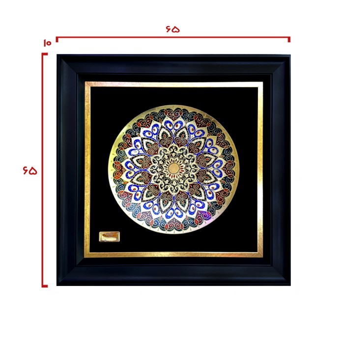 تابلو بشقاب ورق طلا سری شاهان طرح 11