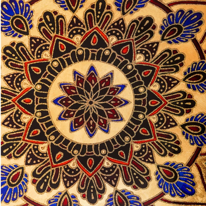 تابلو بشقاب ورق طلا سری شاهان طرح 13