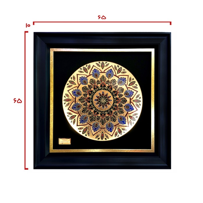 تابلو بشقاب ورق طلا سری شاهان طرح 13