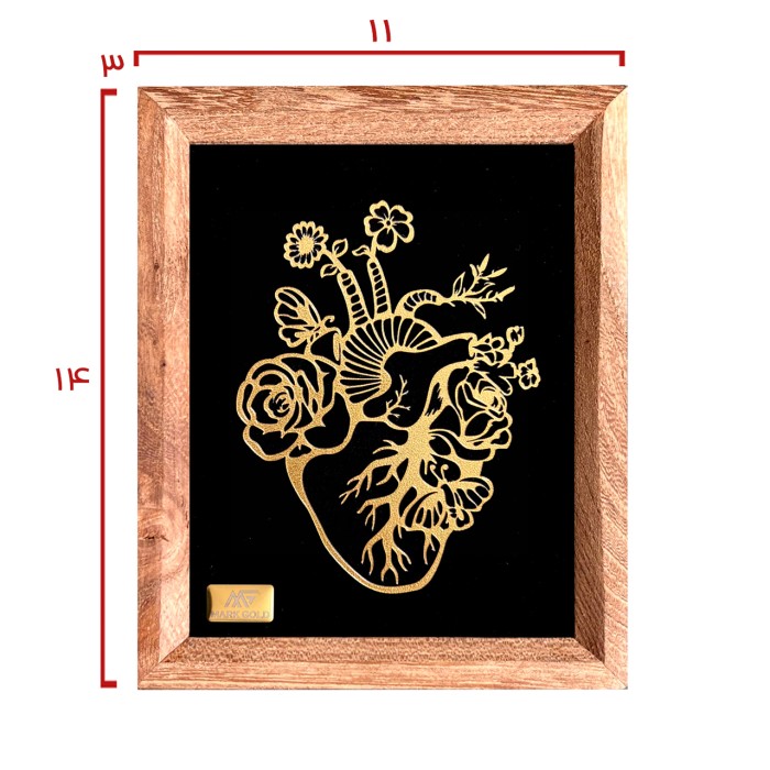 تابلو روکش طلا طرح زندگی سری بامبو