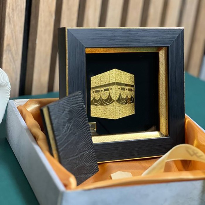 تابلو روکش طلا طرح کعبه