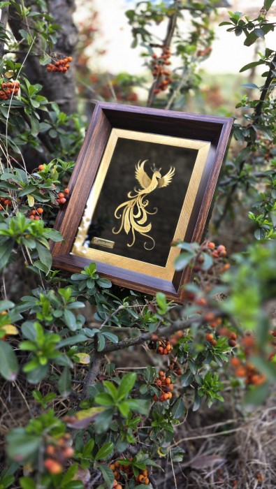 تابلو فانتزی طلاکوب ققنوس