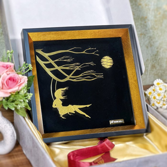 تابلو فانتزی طلاکوب گیسو