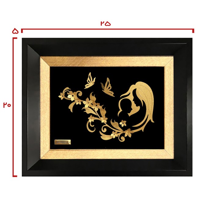 تابلو روکش طلا طرح مادر و فرزند