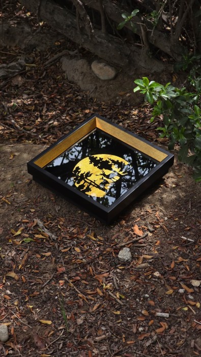 تابلو فانتزی طلاکوب گوزن ها