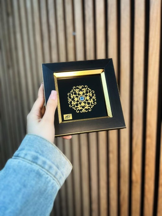 تابلو روکش طلا طرح چشم نظر