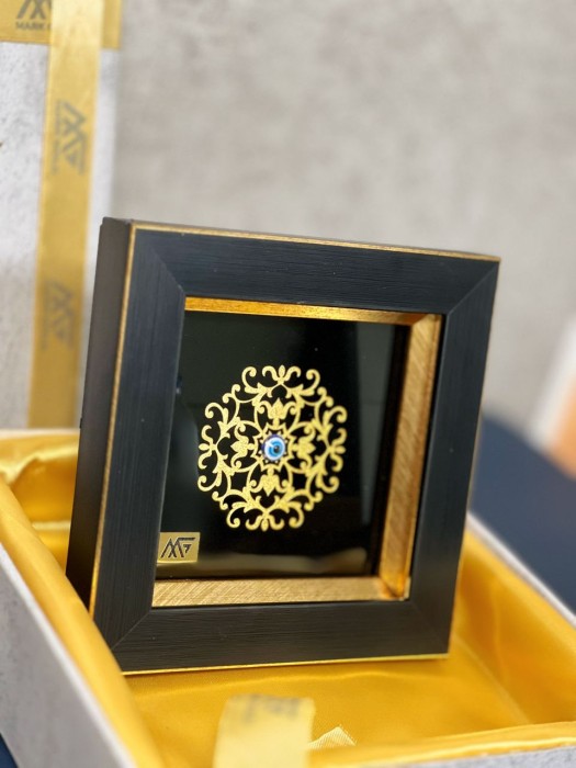 تابلو روکش طلا طرح چشم نظر