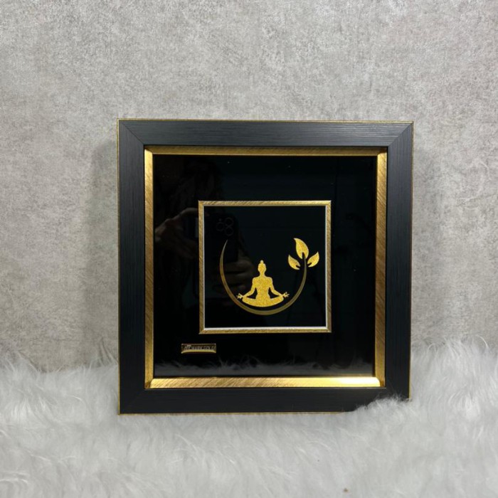 تابلو روکش طلا طرح یوگا کوچک