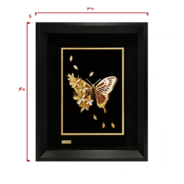 تابلو روکش طلا طرح پروا