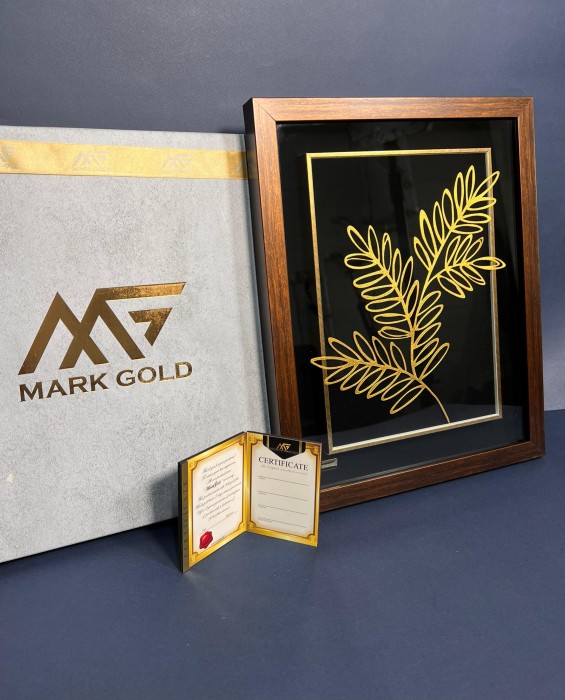 تابلو روکش طلا طرح هاوایی 4