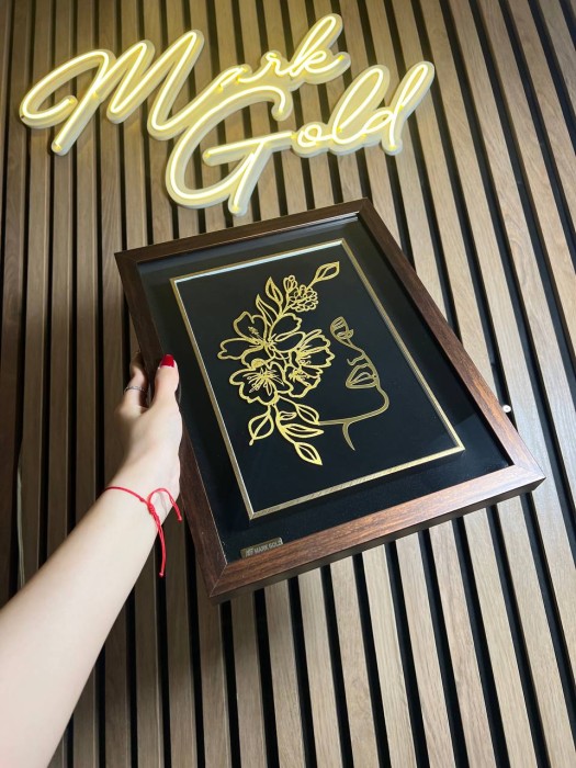 تابلو روکش طلا طرح مینیمال 9