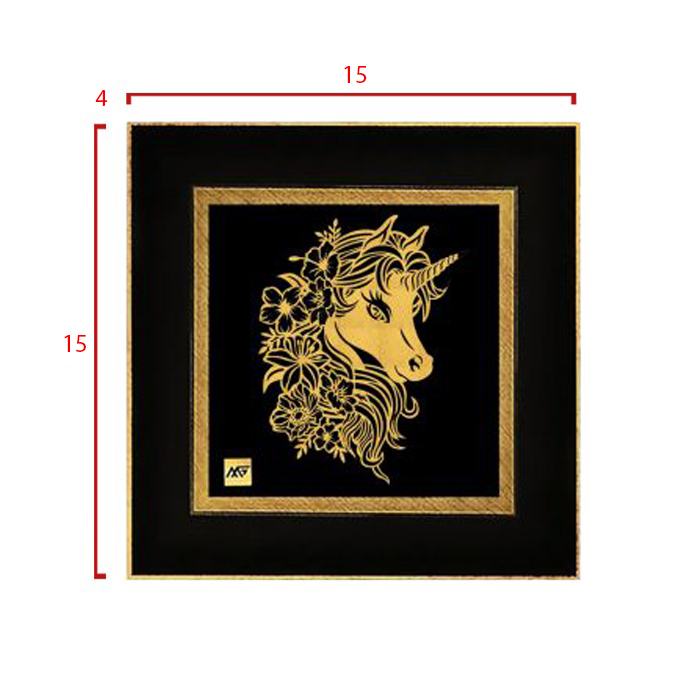 تابلو روکش طلا طرح تک شاخ