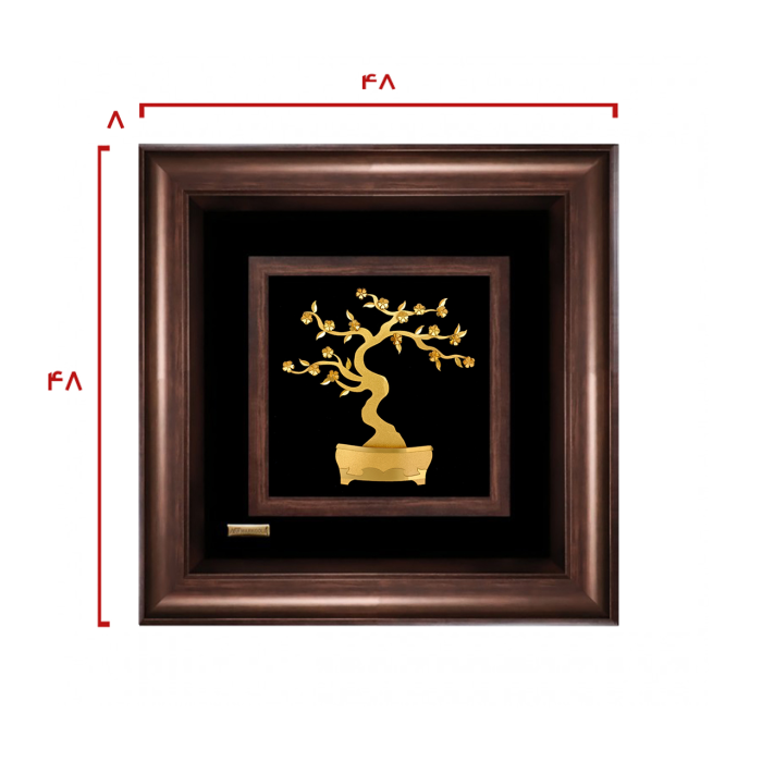تابلو روکش طلا طرح بنسای