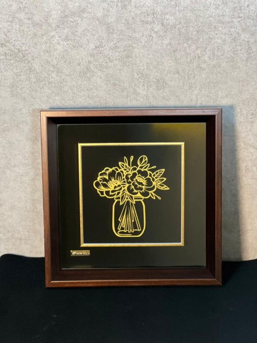 تابلو روکش طلا طرح بهار