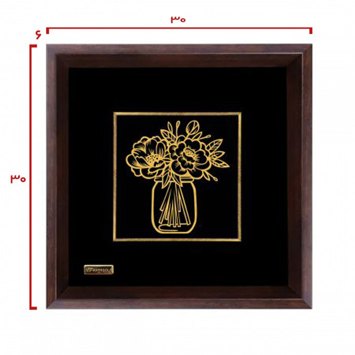 تابلو روکش طلا طرح بهار