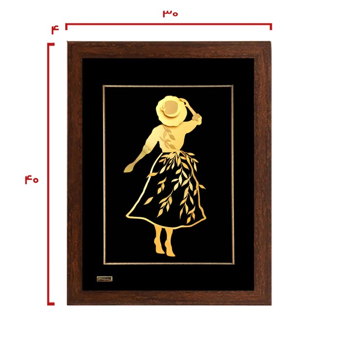 تابلو روکش طلا طرح نهال