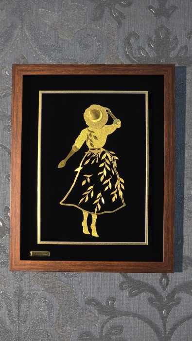 تابلو روکش طلا طرح نهال