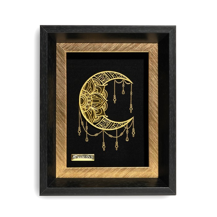 تابلو روکش طلا طرح مهتاب