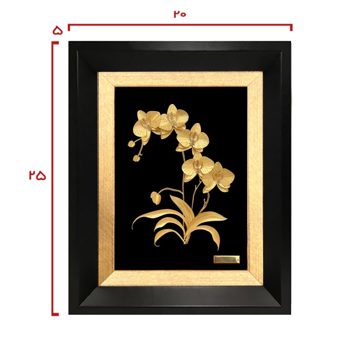 تابلو روکش طلا گل ارکیده