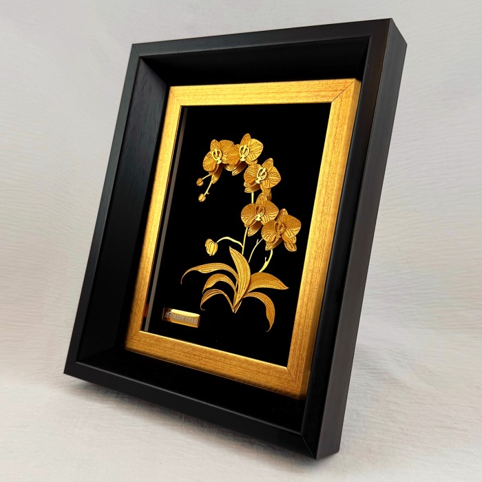 تابلو روکش طلا گل ارکیده