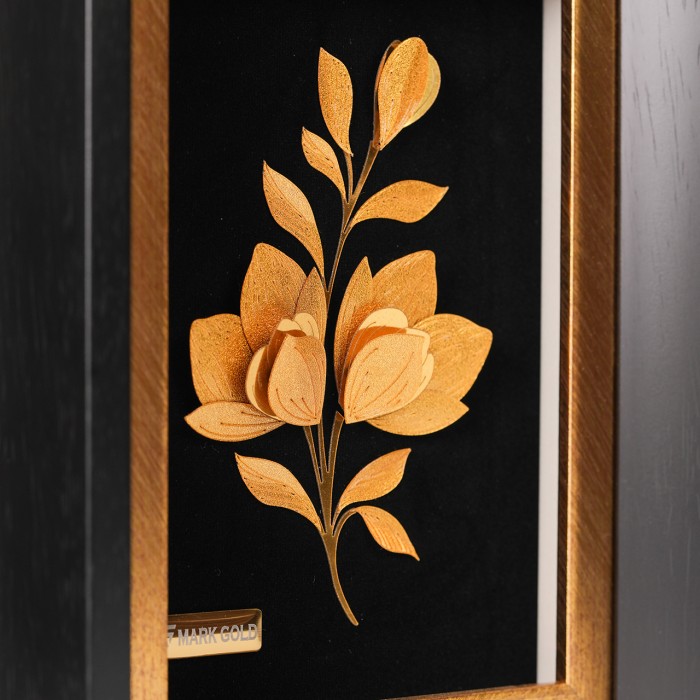 تابلو روکش طلا طرح مهگل