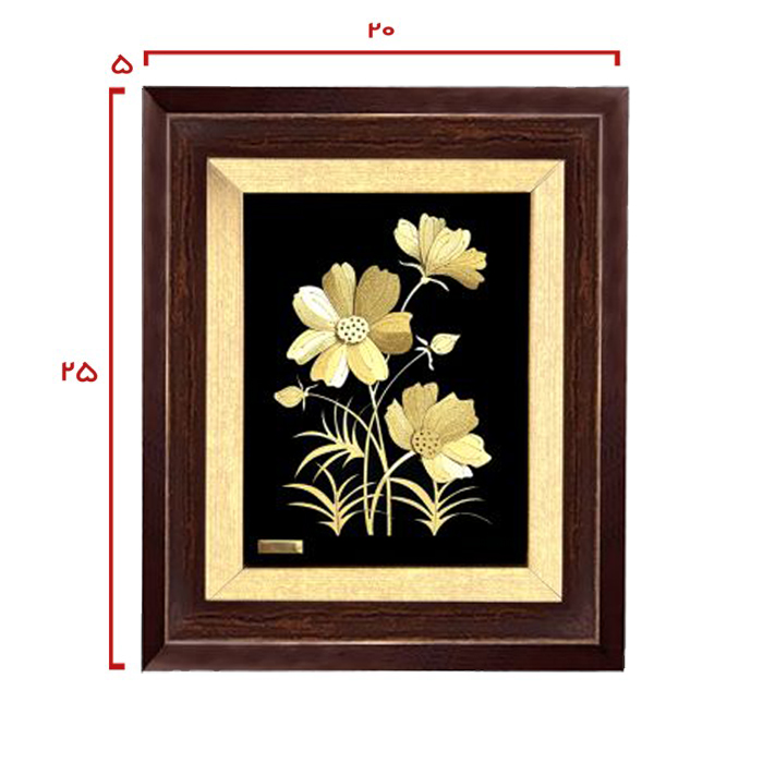 تابلو روکش طلا طرح گلسا