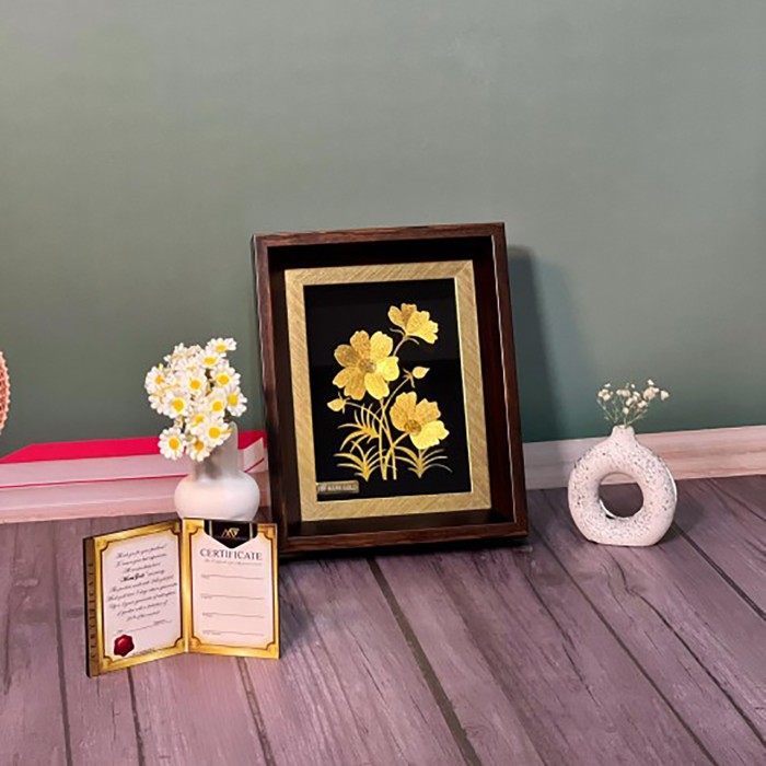 تابلو روکش طلا طرح گلسا