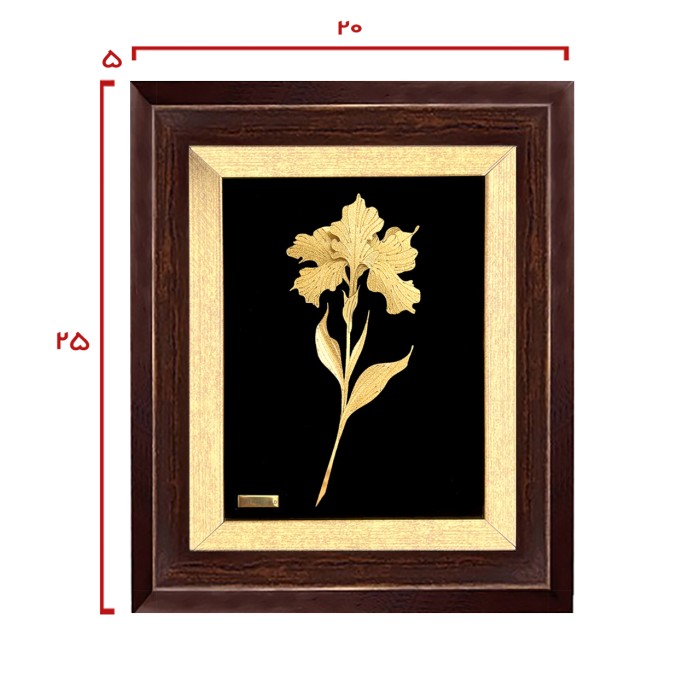 تابلو روکش طلا طرح آلاله