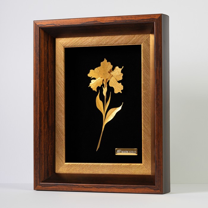 تابلو روکش طلا طرح آلاله