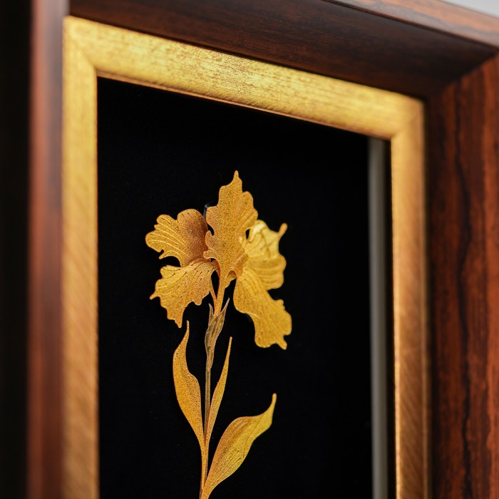 تابلو روکش طلا طرح آلاله