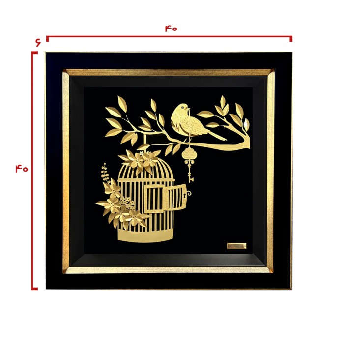 تابلو روکش طلا طرح مینو 