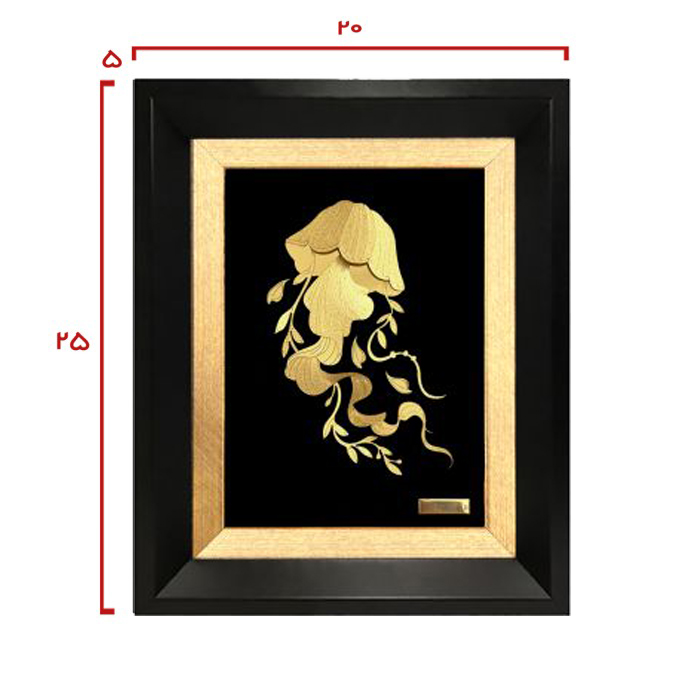 تابلو روکش طلا طرح عروس دریایی