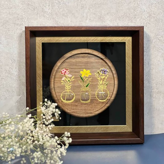 تابلو روکش طلا طرح اطلس