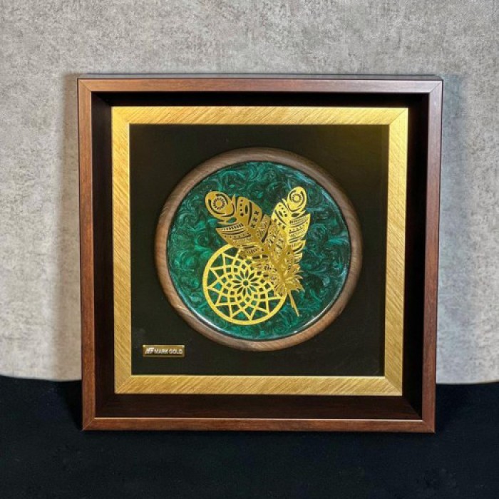 تابلو روکش طلا طرح دریم کچر