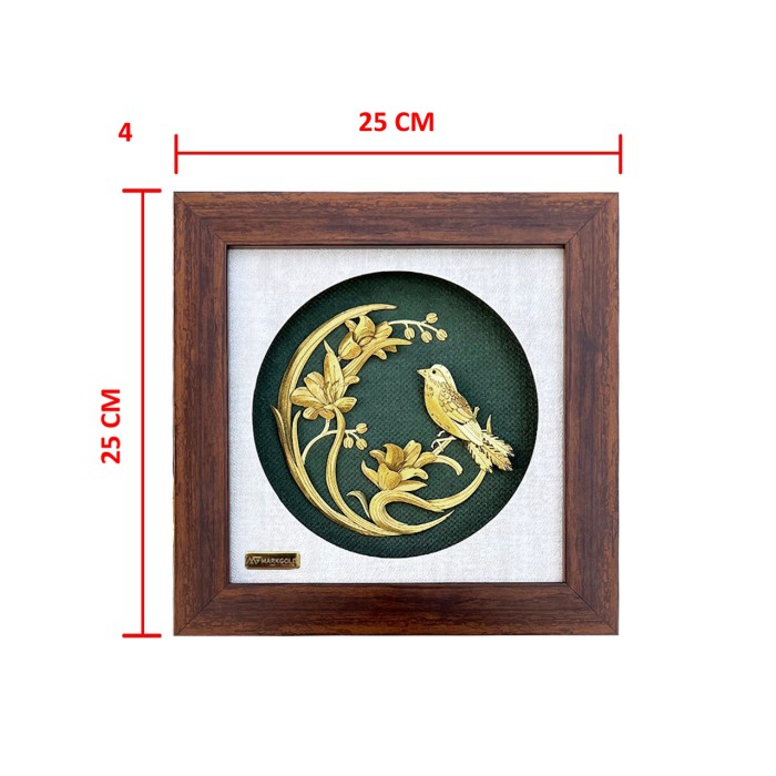 تابلو روکش طلا طرح چکاوک