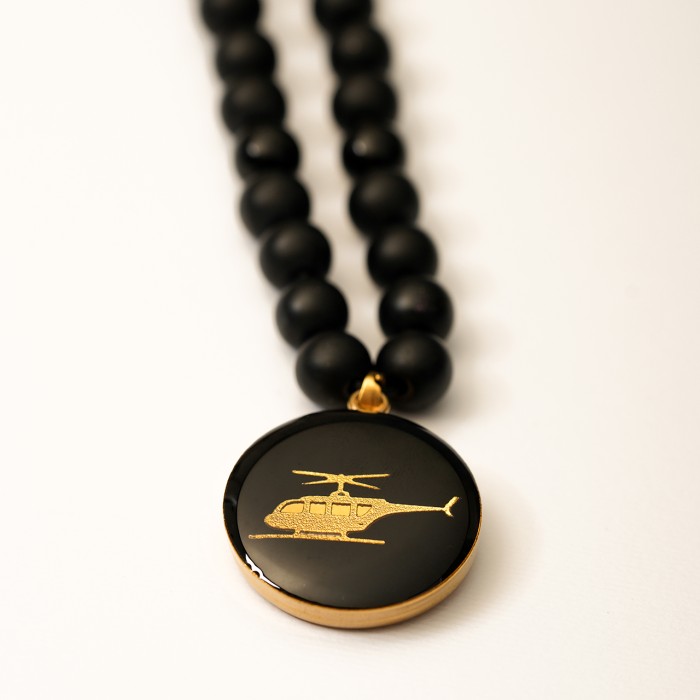 گردنبند روکش طلا طرح هلیکوپتر