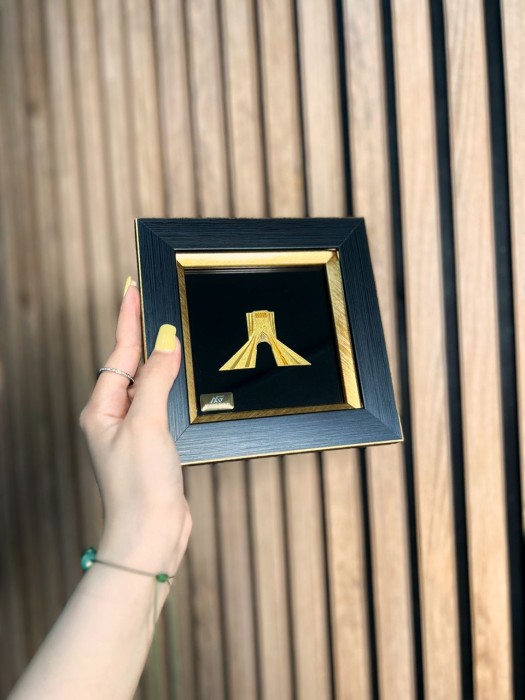 تابلو روکش طلا برج آزادی سایز کوچک