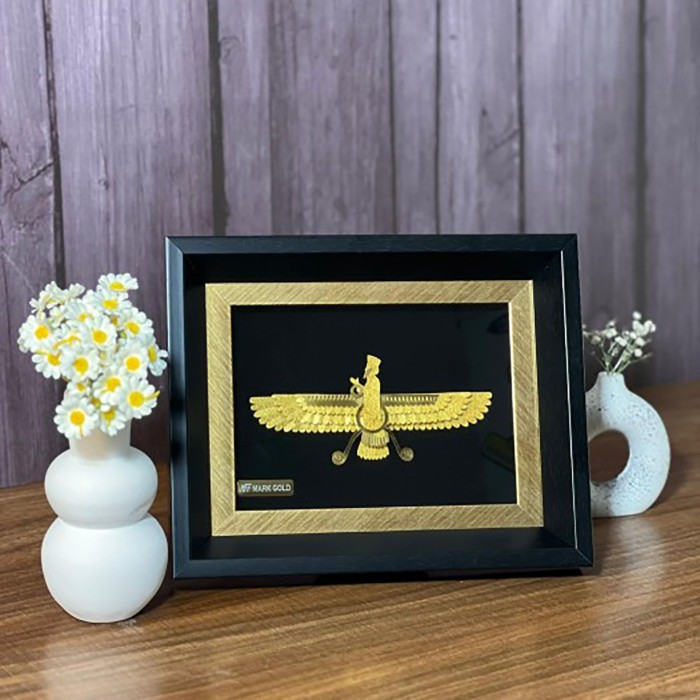 تابلو روکش طلا طرح فروهر 