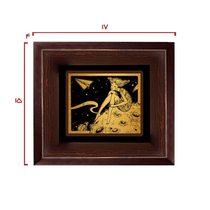 تابلو ورق طلا طرح گیتی