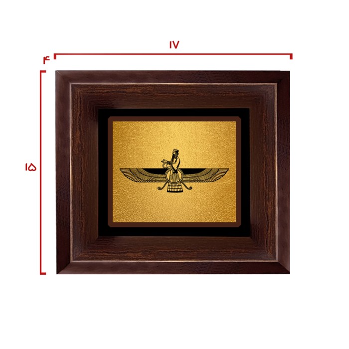 تابلو ورق طلا طرح فروهر