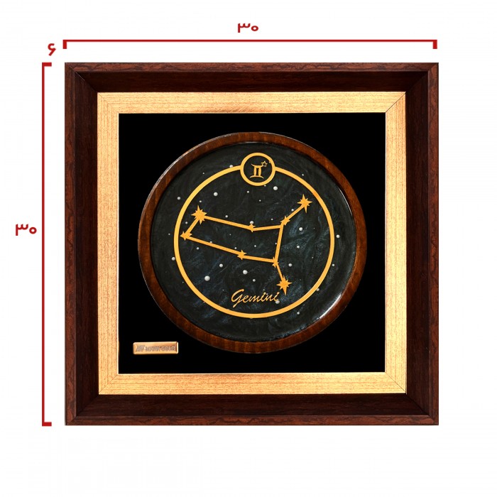 تابلو روکش طلا صورت فلکی ماه تولد خرداد