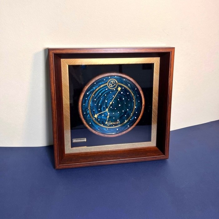  تابلو روکش طلا صورت فلکی ماه تولد تیر