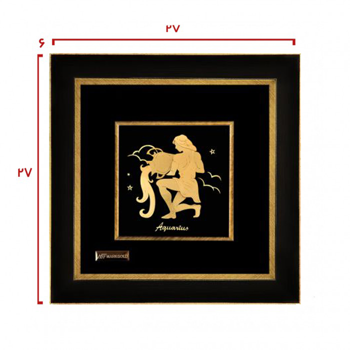 تابلو ورق طلا نماد ماه تولد بهمن سری کیهان