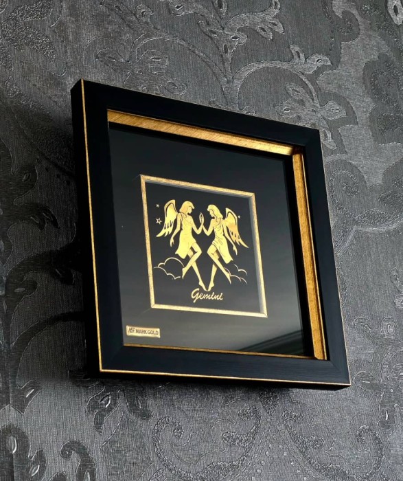 تابلو ورق طلا نماد ماه تولد خرداد سری کیهان