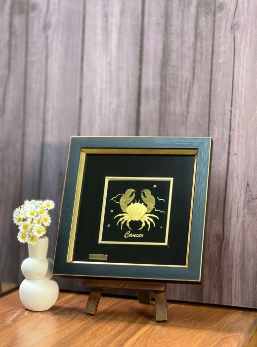 تابلو ورق طلا نماد ماه تولد تیر سری کیهان