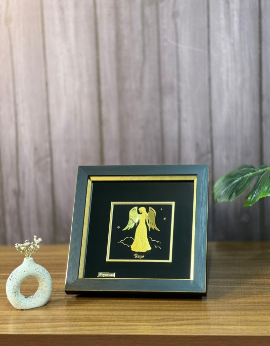 تابلو ورق طلا نماد ماه تولد شهریور سری کیهان