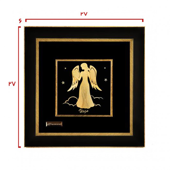تابلو ورق طلا نماد ماه تولد شهریور سری کیهان