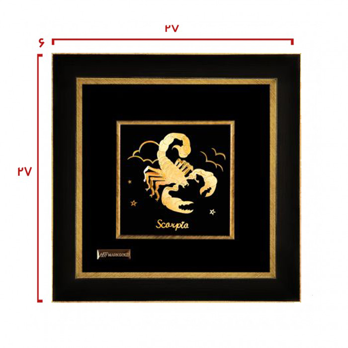 تابلو ورق طلا نماد ماه تولد آبان سری کیهان