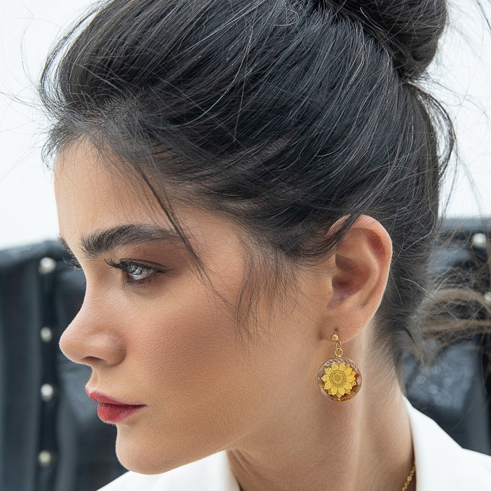 گوشواره دخترانه روکش طلا طرح جانان 